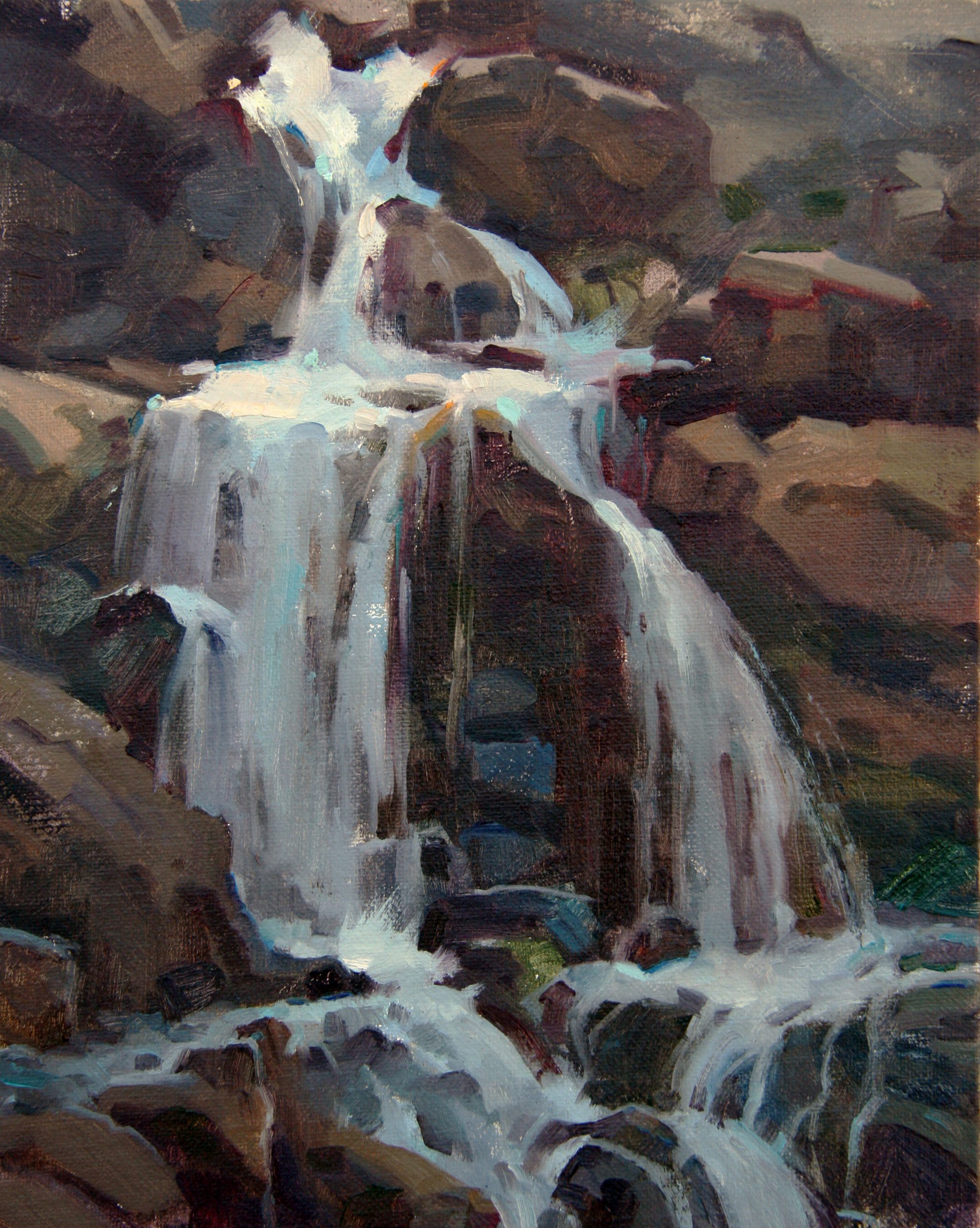 Живопись мастихин водопады
